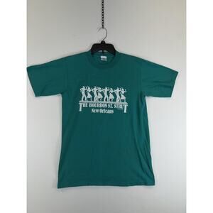 Vintage New Orleans Bourbon St. Strut Shirt Mens Medium Graphic 90s Made USA